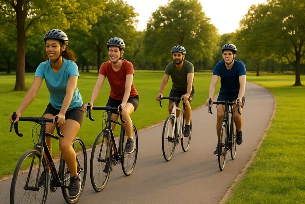 Ciclismo em grupo melhora a saúde física e fortalece laços sociais
