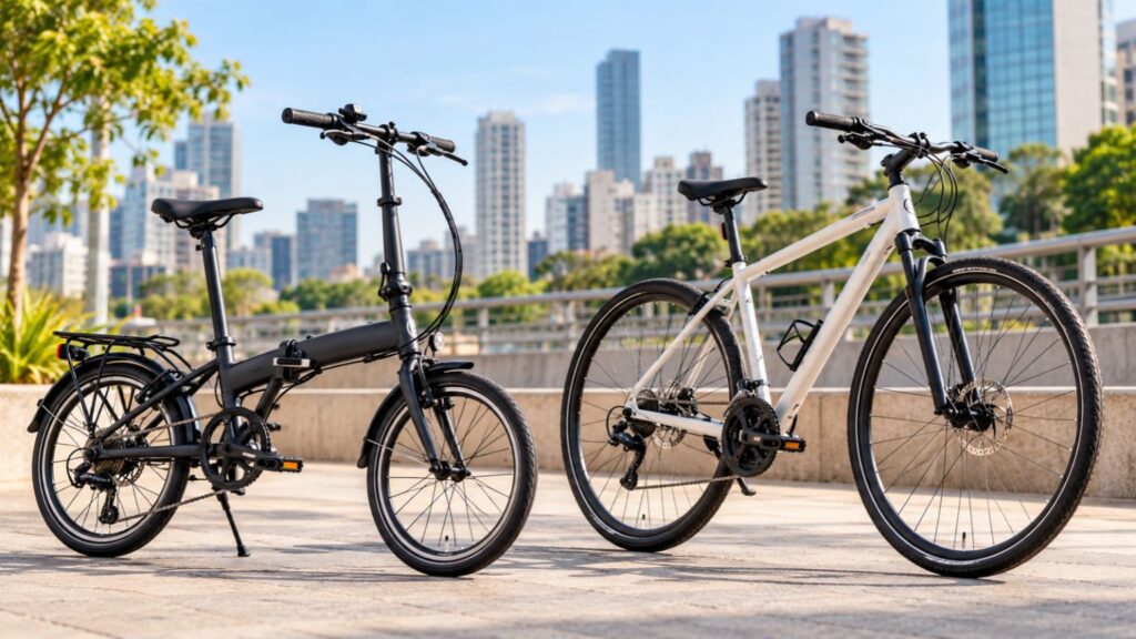 Bicicleta dobrável ou convencional